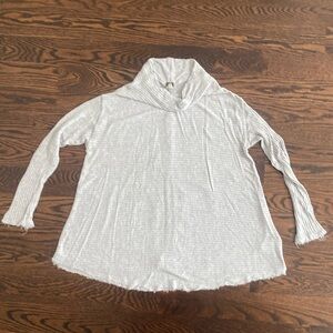 We the Free People ribbed split open back long sleeve swing top